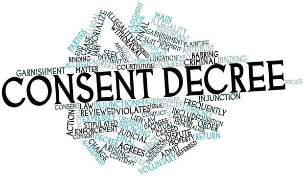 Word cloud for Consent decree