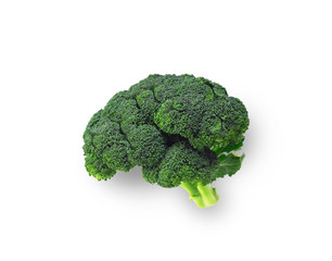 Broccoli shaped like brain isolated