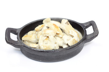 émincé de poulet sauce champignons