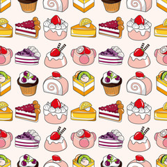 seamless cake pattern