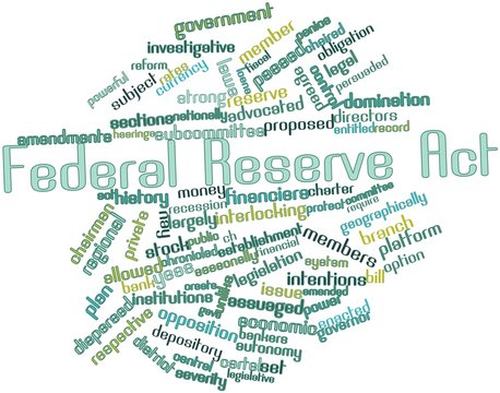 Word cloud for Federal Reserve Act