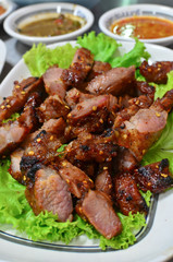 Roasted pork with spicy sauce, Thai style