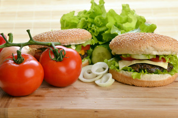 Tasty hamburger