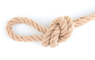 Loop knot isolated on white