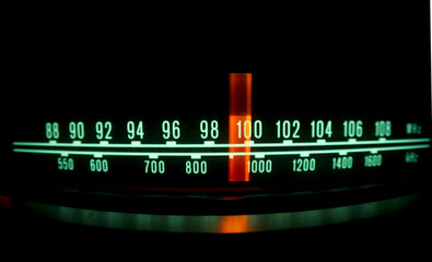 Naklejka premium radio dial with lights