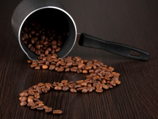 Coffee maker on brown table