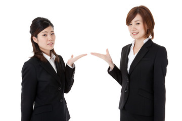 Two young business people