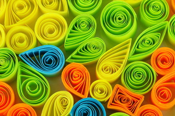 Colorful quilling close-up