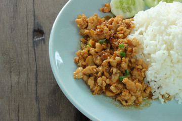 Pork garlic rice