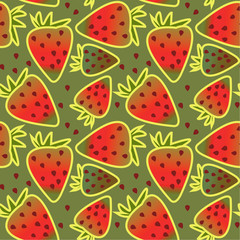 decorative strawberries pattern