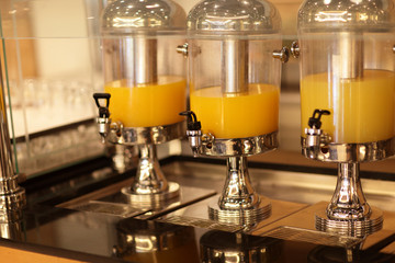 Orange juice in container