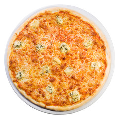 Pizza quattro formaggi  from the top