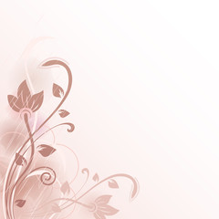 Fototapeta na wymiar Abstract flower vector background with copy space.