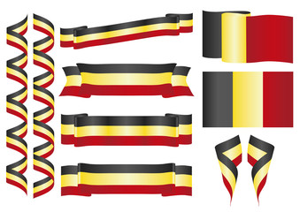 Belgian ornaments and flags