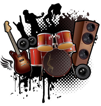 Rock Music abstract