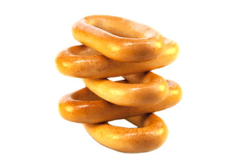 Баранки на белом фоне изолированные