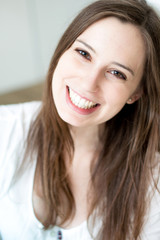 Naklejka premium young attractive woman portrait