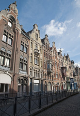 Fototapeta na wymiar Bruksela - fasady domów typowych