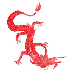 Chinese red dragon