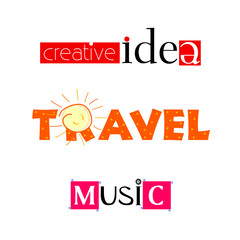 creative idea travel music vector illustration