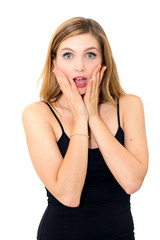 surprised young woman