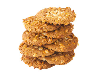 biscuits with nuts isolated