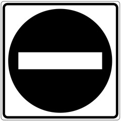 Schild wei&szlig; - kein Zugang