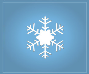 Christmas Snow Flake Blue Card