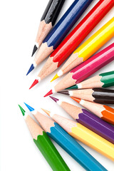many color pencils