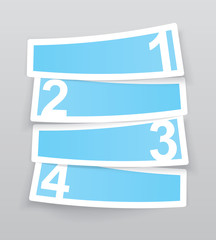 Template made of four labels. EPS10, CMYK.