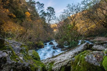 Fast river in  mountains