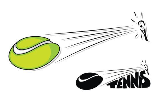 Tennis ball and racket