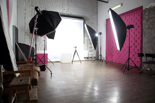 interior of a modern photo studio