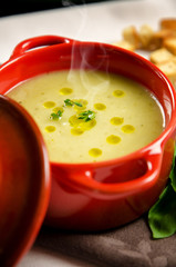 Cream of zucchini in a casserole
