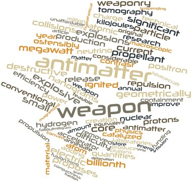Word cloud for Antimatter weapon