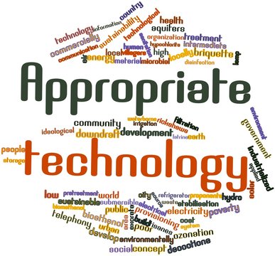 Word cloud for Appropriate technology