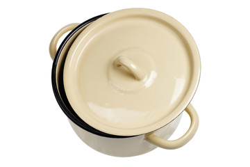 pot with semi-opened top