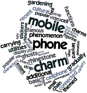 Word cloud for Mobile phone charm