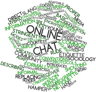 Word cloud for Online chat