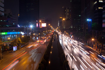 Fototapeta premium Night traffic lights