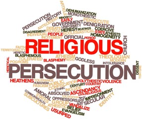 Word cloud for Religious persecution - obrazy, fototapety, plakaty