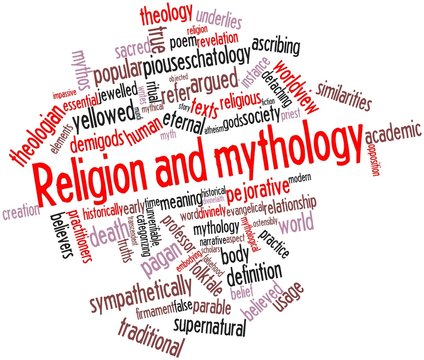 Word cloud for Religion and mythology