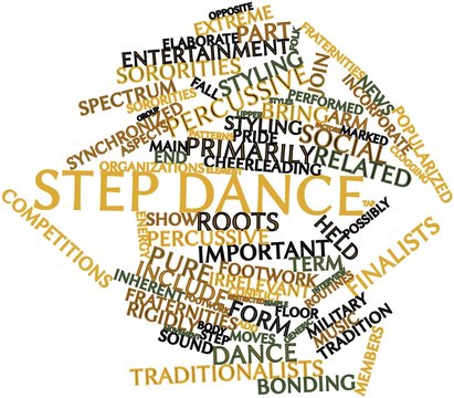 Word cloud for Step dance