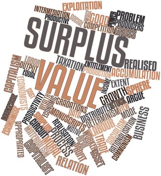 Word cloud for Surplus value
