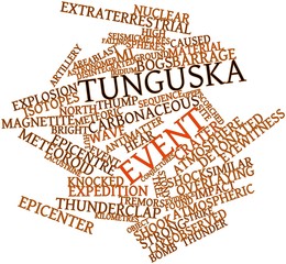 Word cloud for Tunguska event