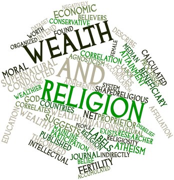 Word cloud for Wealth and religion