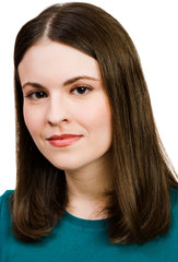 Naklejka premium Woman smirking