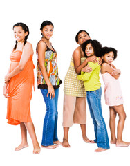 Fototapeta premium Five friends standing