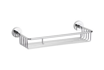 Nice aluminum bathroom accessory shelf isolated