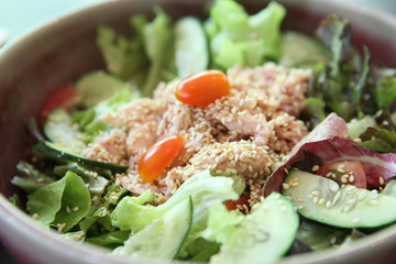 Salad japanese style with tuna